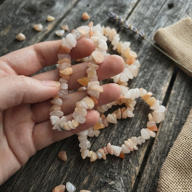 🍑 PULSERA ÁGATA MELOCOTÓN · ESTABILIDAD