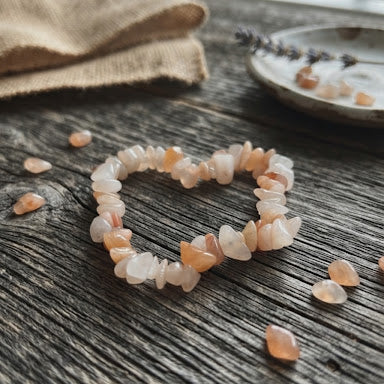 🍑 PULSERA ÁGATA MELOCOTÓN · ESTABILIDAD
