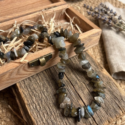🩶 PULSERA LABRADORITA · TRANSFORMACIÓN