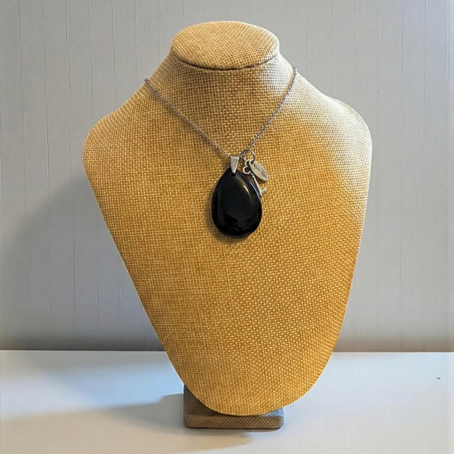 🔮 Colgante de Lágrima de Obsidiana · Protección y limites sanos