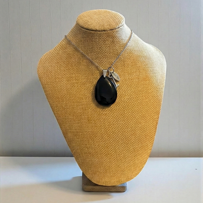 🔮 Colgante de Lágrima de Obsidiana · Protección y limites sanos