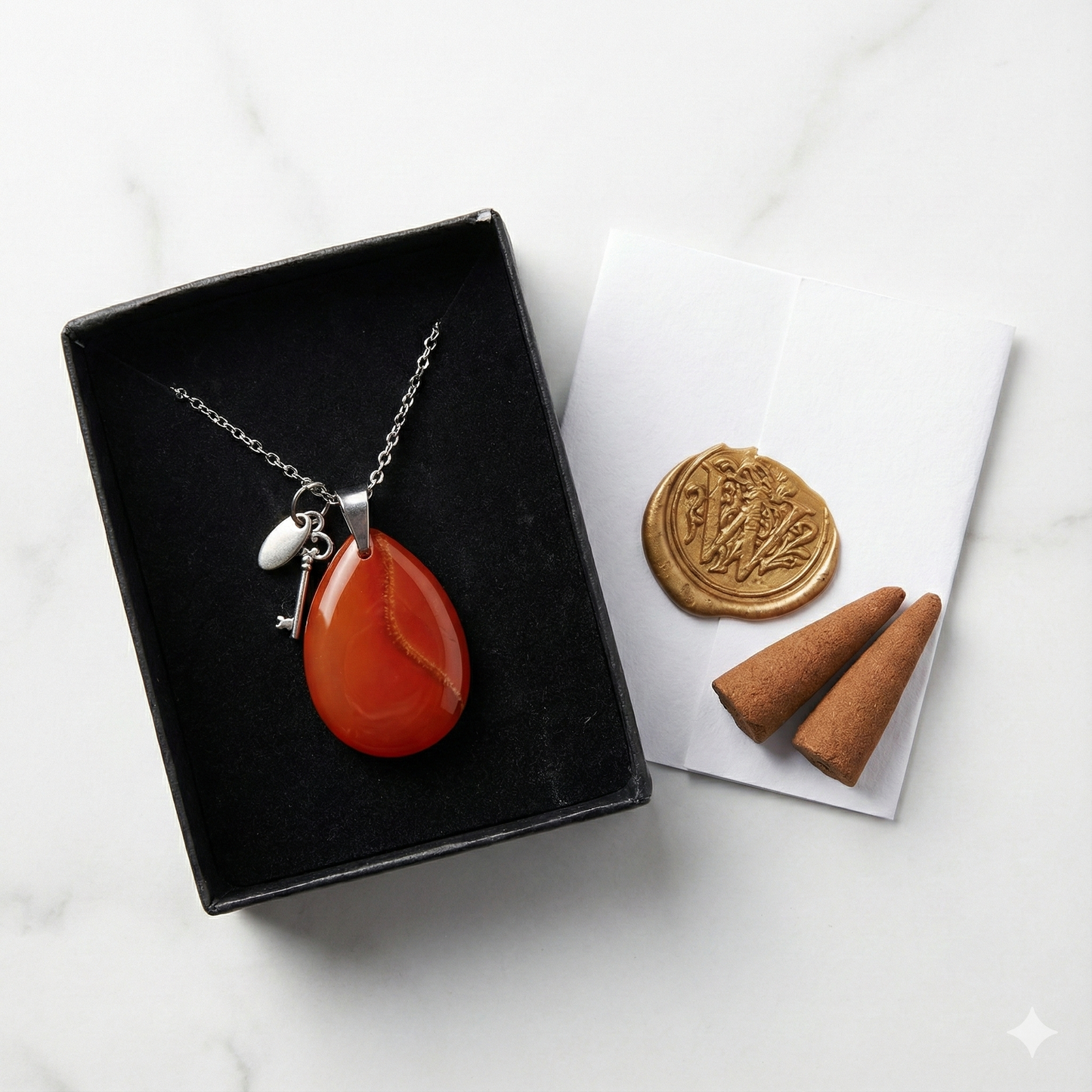 🔥 Colgante de Lágrima de Jaspe Rojo · Presencia, fuerza y enfoque