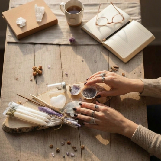 🐚 KIT RITUAL LUNA LLENA ENERO · Luna del Lobo - Refugio emocional